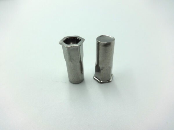 Rivet Nut M4 Semi Hex Flange Head Open Type 1GR Steel A 5S