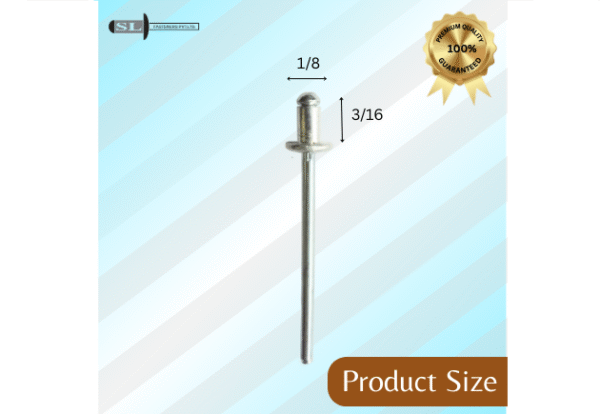 Blind Rivets 1/8 x 3/16 Alum CG Steel Open Type Dome Head 5S